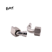 Factory price stainless steel bsp female flat seat 90 elbow hydraulic oil hose connect fittings